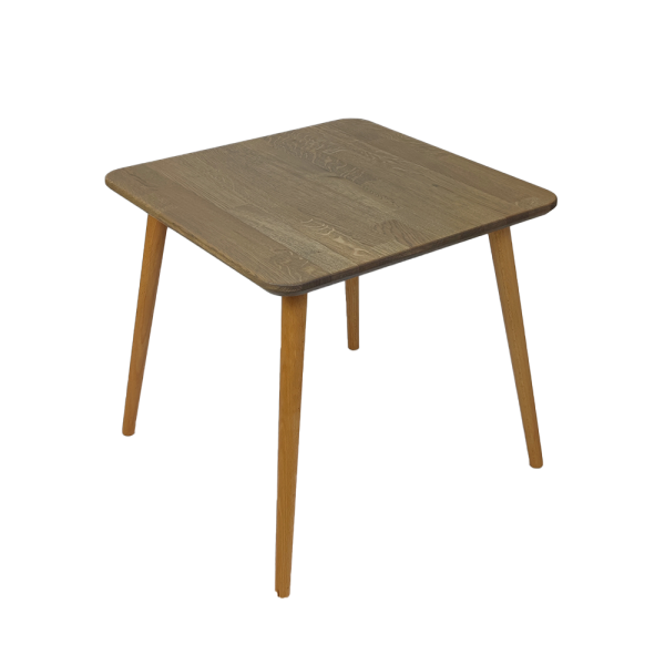 Stolik kwadratowy z litego dębu - kolekcja BASIC | Moonwood, Stolik drewniany, dębowy. Kwadratowy stolik kawowy Basic - BASSK-D 