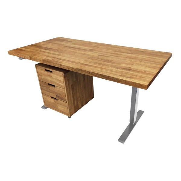 ALVA wooden desk with a liftable top, oak - 3