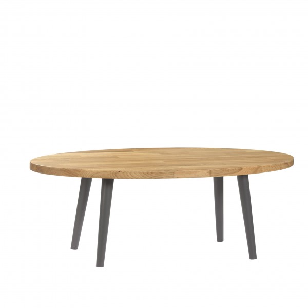 Solid oak oval coffee table - 3
