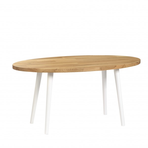 Solid oak oval coffee table - 12