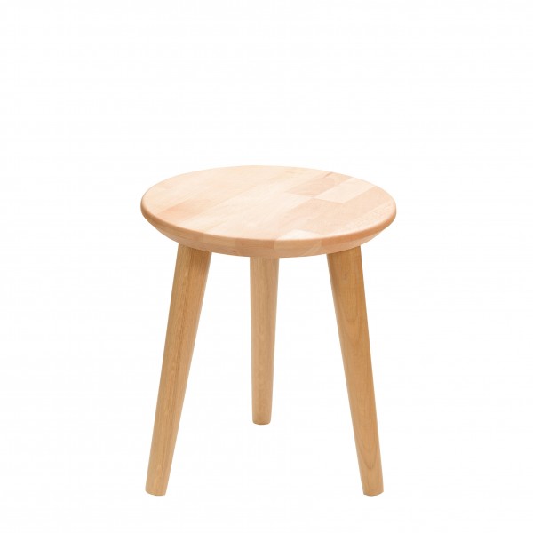 Round solid beech stool - 3